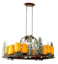 Meyda Tiffany 29523 - 42"L Tall Pines 12 LT Oval Chandelier