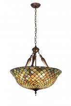 Meyda Tiffany 31830 - 24"W Tiffany Fishscale Inverted Pendant