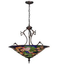 Meyda Tiffany 32313 - 24"W Tiffany Pond Lily Inverted Pendant.602