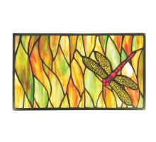 Meyda Tiffany 37511 - 8"W X 14"H Tiffany Dragonfly Stained Glass Window