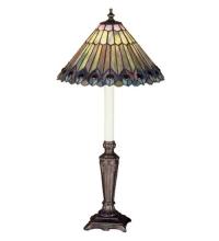 Meyda Tiffany 47840 - 23"H Tiffany Jeweled Peacock Buffet Lamp