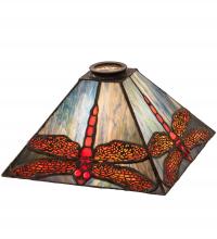 Meyda Tiffany 48274 - 10" Square Prairie Dragonfly Shade