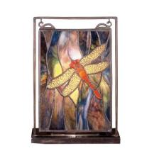 Meyda Tiffany 56831 - 9.5"W X 10.5"H Dragonfly Lighted Mini Tabletop Window