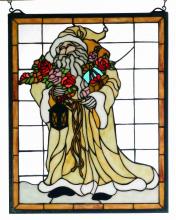 Meyda Tiffany 65264 - 16" Wide X 20" High Father Christmas Window