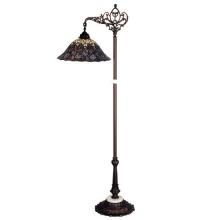 Meyda Tiffany 65840 - 61"H Tiffany Peacock Feather Bridge Arm Floor Lamp