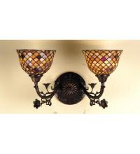 Meyda Tiffany 67383 - 17.5"W Tiffany Fishscale 2 LT Wall Sconce