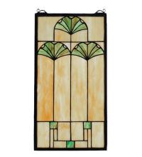 Meyda Tiffany 67787 - 11"W X 20"H Ginkgo Stained Glass Window