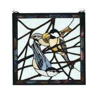 Meyda Tiffany 68387 - 18"W X 18"H Backyard Friends Stained Glass Window