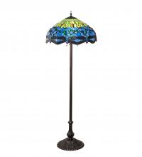 Meyda Tiffany 70021 - 62" High Tiffany Hanginghead Dragonfly Floor Lamp