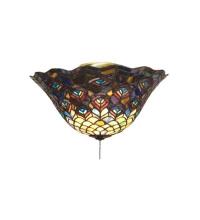 Meyda Tiffany 72649 - 16"W Tiffany Peacock Feather Fan Light Fixture