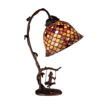 Meyda Tiffany 74046 - 15"H Tiffany Fishscale Accent Lamp