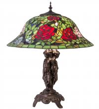 Meyda Tiffany 78364 - 24" High Tiffany Rosebush Table Lamp