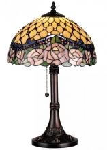 Meyda Tiffany 82304 - 19" High Jeweled Rose Table Lamp