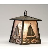 Meyda Tiffany 82646 - 7" Wide Sailboat Hanging Wall Sconce