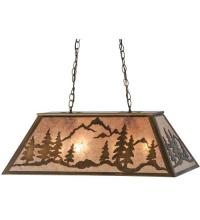 Meyda Tiffany 99025 - 33" Long Mountain Range Gros Ventre WY Oblong Pendant