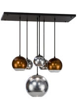 2nd Avenue Designs Green 151942 - 36"L Bola Metalica 6 LT Pendant