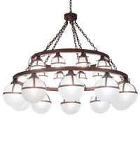 2nd Avenue Designs Green 230704 - 60" Wide Bola Tavern 20 Light Two Tier Chandelier