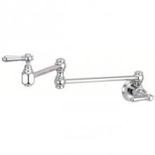 Just Mfg JPF-3700 - Pvd Polished Chrome Wall Mount Pot Filler Lead Free Compliant