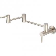 Just Mfg JPF-4700-N - Pvd Brushed Nickel Wall Mount Pot Filler Lead Free Compliant