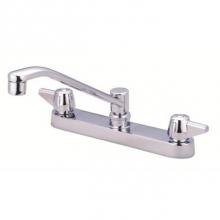 Just Mfg JV-1122-A - Faucet, Two Handle, Wrist blades, Polished PVD chrome finish, 2.2 GPM flow rates