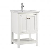 Fresca Bath FCB2304WH-I - Fresca Manchester 24'' White Traditional Bathroom Vanity