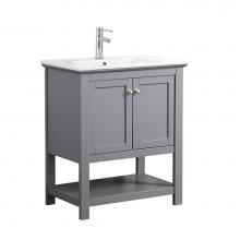 Fresca Bath FCB2305GR-I - Fresca Manchester 30'' Gray Traditional Bathroom Vanity