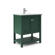 Fresca Bath FCB2305GRN-I - Manchester 30'' Dark Green Traditional Bathroom Cabinet with Top & Sink