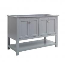 Fresca Bath FCB2348GR-D - Fresca Manchester 48'' Gray Traditional Double Sink Bathroom Cabinet