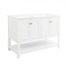 Fresca Bath FCB2348WH-D - Fresca Manchester 48'' White Traditional Double Sink Bathroom Cabinet