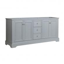 Fresca Bath FCB2472GRV - Fresca Windsor 72'' Gray Textured Traditional Double Sink Bathroom Cabinet