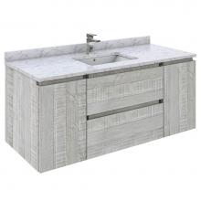 Fresca Bath FCB31-122412ASH-CWH-U - Fresca Formosa 48'' Wall Hung Modern Bathroom Cabinet w/ Top & Sink in Sage Gray