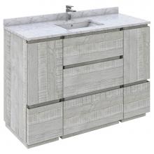 Fresca Bath FCB31-122412ASH-FC-CWH-U - Fresca Formosa 48'' Floor Standing Modern Bathroom Cabinet w/ Top & Sink in Sage Gra