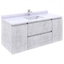 Fresca Bath FCB31-122412RWH - Fresca Formosa 48'' Wall Hung Modern Bathroom Cabinet in Rustic White