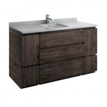 Fresca Bath FCB31-123612ACA-FC-CWH-U - Fresca Formosa 60'' Floor Standing Single Sink Modern Bathroom Cabinet w/ Top & Sink