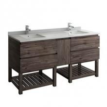 Fresca Bath FCB31-301230ACA-FS - Fresca Formosa 70'' Floor Standing Open Bottom Double Sink Modern Bathroom Cabinet