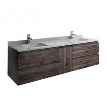 Fresca Bath FCB31-301230ACA - Fresca Formosa 72'' Wall Hung Double Sink Modern Bathroom Cabinet in Acacia