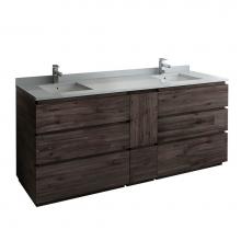 Fresca Bath FCB31-361236ACA-FC-CWH-U - Fresca Formosa 84'' Floor Standing Double Sink Modern Bathroom Cabinet w/ Top & Sink