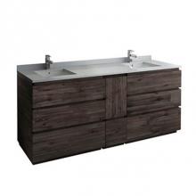 Fresca Bath FCB31-361236ACA-FC - Fresca Formosa 84'' Floor Standing Double Sink Modern Bathroom Cabinet in Acacia