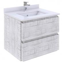 Fresca Bath FCB3124RWH - Fresca Formosa 24'' Wall Hung Modern Bathroom Cabinet in Rustic White