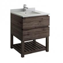 Fresca Bath FCB3130ACA-FS-CWH-U - Fresca Formosa 30'' Floor Standing Open Bottom Modern Bathroom Cabinet w/ Top & Sink