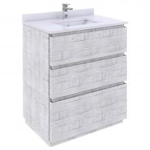 Fresca Bath FCB3130RWH-FC - Formosa 29'' Floor Standing Modern Bathroom Cabinet in Rustic White