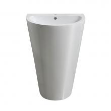 Fresca Bath FCB5023WH - Fresca Parma 24'' White Pedestal Sink