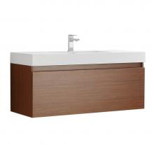 Fresca Bath FCB8011TK - Fresca Mezzo 48'' Teak Wall Hung Modern Bathroom Cabinet