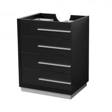 Fresca Bath FCB8024BW - Fresca Livello 24'' Black Modern Bathroom Cabinet