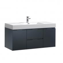 Fresca Bath FCB8348GG-I - Fresca Valencia 48'' Dark Slate Gray Wall Hung Modern Bathroom Vanity