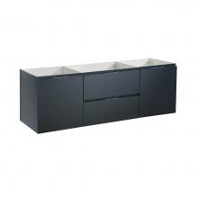 Fresca Bath FCB8360GG - Fresca Valencia 60'' Dark Slate Gray Wall Hung Single Sink Modern Bathroom Cabinet