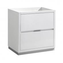 Fresca Bath FCB8430WH - Fresca Valencia 30'' Glossy White Free Standing Modern Bathroom Cabinet