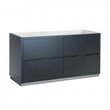 Fresca Bath FCB8460GG-D - Fresca Valencia 60'' Dark Slate Gray Free Standing Double Sink Modern Bathroom Cabinet