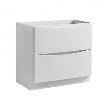 Fresca Bath FCB9136WH - Fresca Tuscany 36'' Glossy White Free Standing Modern Bathroom Cabinet