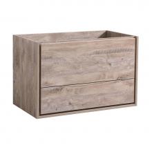 Fresca Bath FCB9236RNW - Fresca Catania 36'' Rustic Natural Wood Wall Hung Modern Bathroom Cabinet